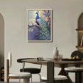 FANNA Peacock Flowers Wood Framed Wall Art 12x16in / 16x20in Ready to