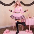 thumbnail image 4 of Voska Women's Bow Knee High Socks, Halloween Cosplay Long Cotton Thigh High Socks H One Size, 4 of 6
