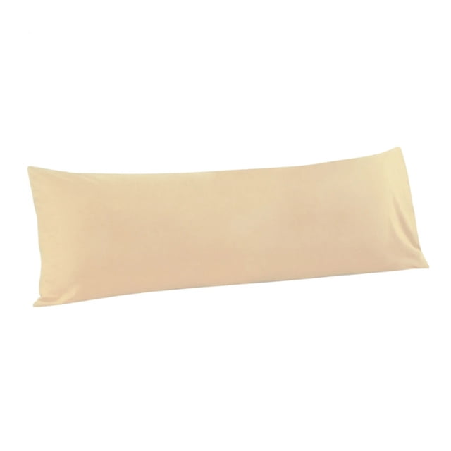 Harpily Brushed Microfiber Body Pillow Cover Soft and Cozy Full Body Pillowcase for Adults 20 X 54 Khaki (Not Include Body Pillow)