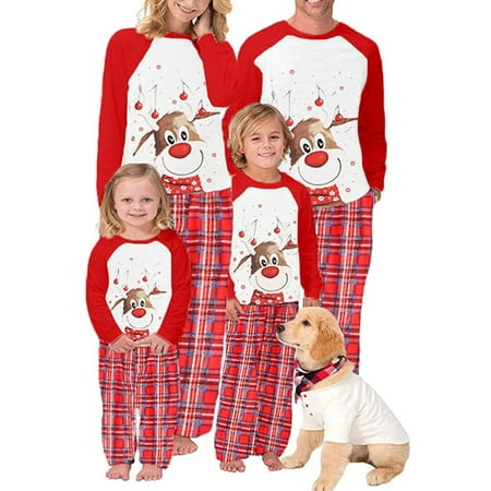 

Xingqing Family Christmas Pjs Matching Sets Baby Christmas Matching Jammies for Adults and Kids Holiday Xmas Sleepwear Set