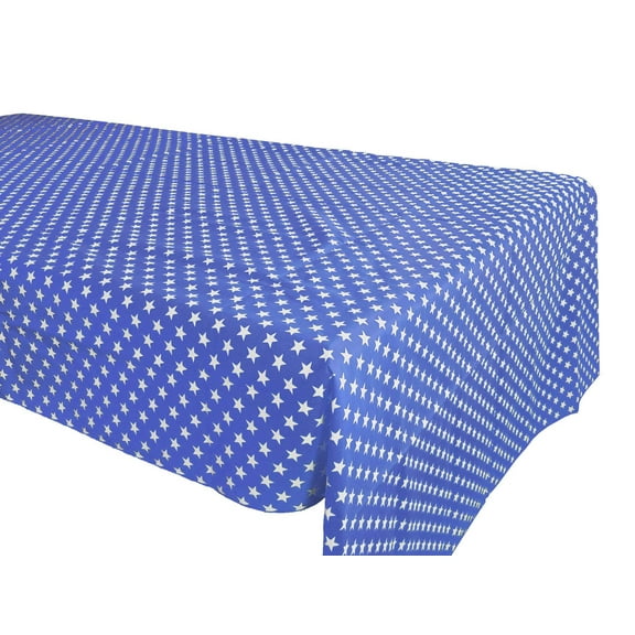 Cotton Tablecloth Stars Print Blue