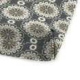 thumbnail image 3 of Jordan Manufacturing 72" x 21" Niki Caper Gray Medallion Rectangular Outdoor Chaise Lounge Cushion with Ties and Hanger Loop, 3 of 9