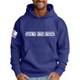 thumbnail image 3 of Men's Loose Fit Hoodie with RED FRIDAY Flag & Letter Print, Casual Pullover Sweatshirt, Military Support Design for Veterans Day, Christmas, Outdoor Wear,Royal Blue,3XL, 3 of 6