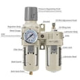 thumbnail image 2 of Unidad LNCHKA FRL, regulador de filtro y lubricador para compresor de aire, 2 of 6