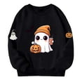 thumbnail image 3 of cocolona Girls Halloween Sweatshirts Crewneck Long Sleeve Cute Graphic Shirts Fall Winter Casual Pullover Tops 2-6 Years, 3 of 6