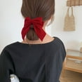 thumbnail image 5 of Épingle à Cheveux Mode Femme Rouge Vin Grand Nœud Épingle à Cheveux en Velours pour Enfants Accessoires Cheveux Doux, 5 of 5
