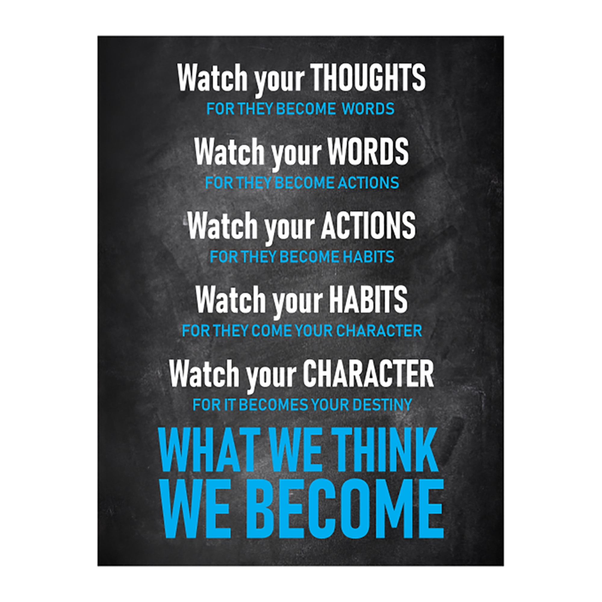 Watch Your Thoughts | Motivational Poster, Great Wall Art For Home ...