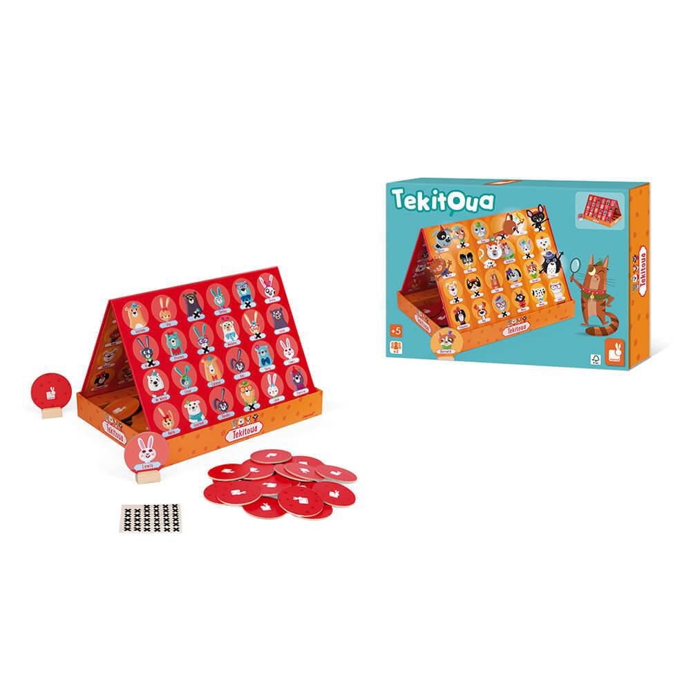 Janod • Tekitoua Board Game • Guessing Game with Animals for Family and Kids Ages 5 and Up