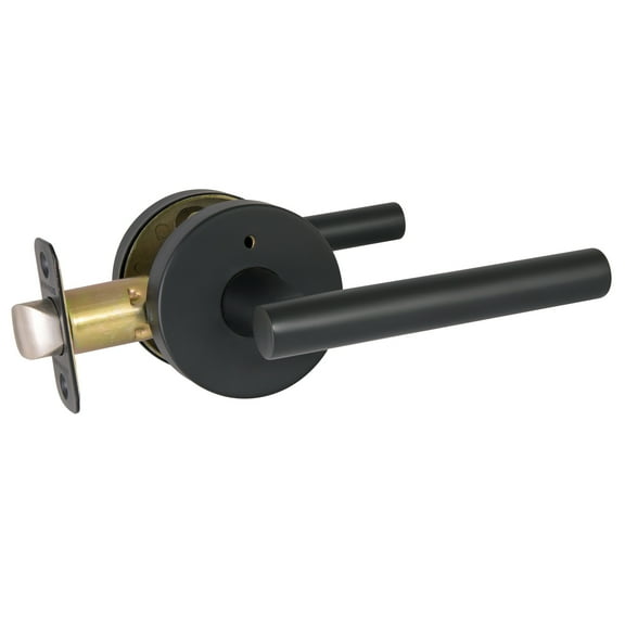 Design House WM558263 Eastport Contemporary Privacy Bed and Bath Door Lever Matte Black