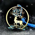 thumbnail image 1 of 2 Metal Elk Bookmark Delicate Golden Pendant Bookmarks Reading Bookmarks Creative Christmas Gift for Girls Adults Readers, 1 of 5