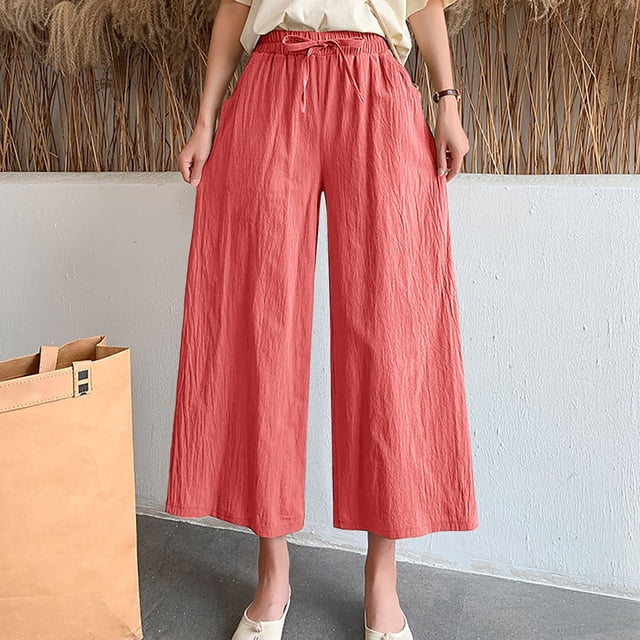 WILLBEST Pantalones Casuales de Mujer, Pantalones de Vestir con Corte Acampanado, Pantalones Rectos de Cintura Alta, Pantalones de Trabajo Informales de Negocios con Bolsillos, 121 Extra Grande