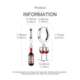 thumbnail image 4 of MULA Original 925 Sterling Silver Hoop Earrings AAA CZ Red Wine Glasses for Women Jewelry Gift, 4 of 5