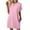Pink, variant on WQQZJJ Womens Plus Size Dresses Summer T Shirt Dress Casual Short Sleeve Crewneck Loose Mini Dresses with Pockets