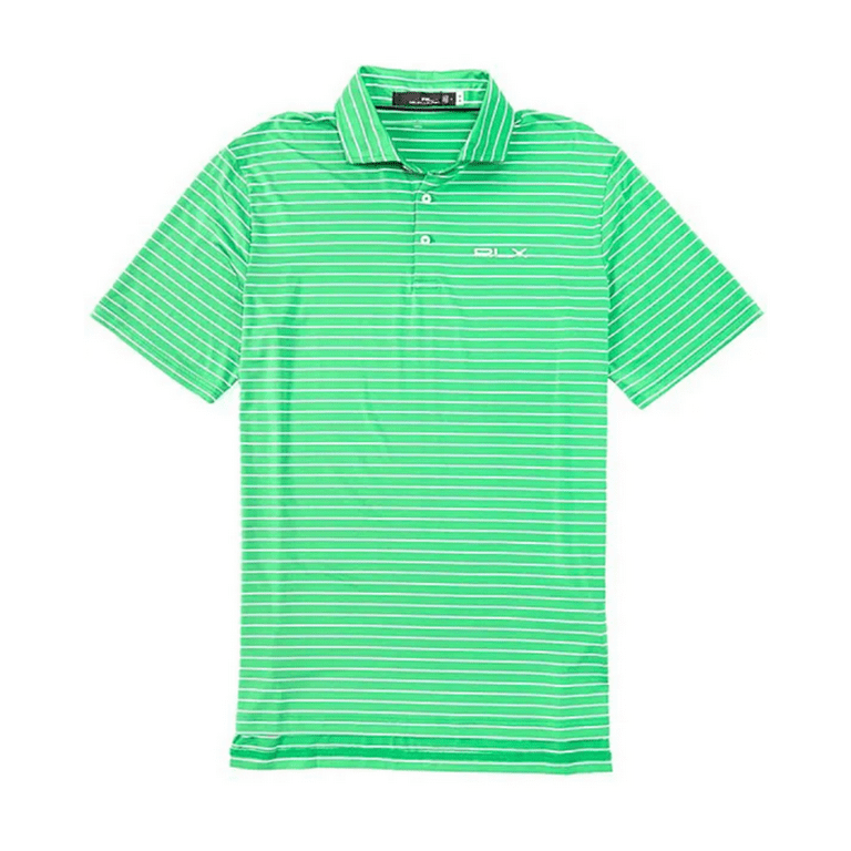 Ralph Lauren Polo RLX Golf Shirt Stretch Striped Men White