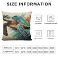 thumbnail image 5 of QZHH Beach Throw Pillow Covers, Ocean Themed Sea Turtle Seahorse Octopus Jellyfish Pillow Covers for Couch Sofa Bed Home Decor Square Coastal Pillowcase Outdoor Patio Furniture Cushion Cases, 5 of 5