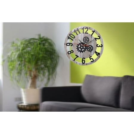 Wooden Gear Clock Plans Solid Wood 12