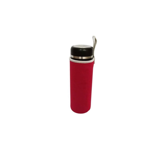 Reemplazo de la manga de la botella de agua de tela Aislamiento térmico Taza de vacío Cubierta del matraz Accesorios protectores aislantes con Almacenamiento y organización del hogar Rojo Bearachild HA067112-01