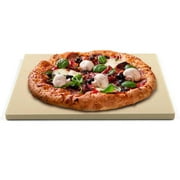 Cook N Home Classic 14 x 16 Inch Pizza Stone with Scraper, Heavy Duty Cordierite Baking Stone for Oven and Grill, Thermal Shock Resistant, Ideal for Baking Crisp Crust Pizza