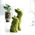 thumbnail image 2 of ZAXARRA Imitation Moss Rabbit Resin Sculpture Garden Ornament (Green), 2 of 5