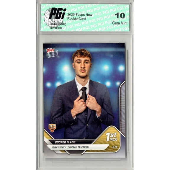 PGI 10 Cooper Flagg 2025 Topps Now #D1 #1 Overall Draft Pick Rookie Card