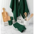 thumbnail image 3 of Solid Dark Green Windowpane Terry Dishcloth (Set of 6), 3 of 5
