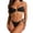 Black Halter Swimsuits, variant on Halter Bikini Sets for Women 2-Piece Open Back Bathing Suit,Push Up Bra and Seamless Stretch Swimwear Bottom