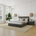 thumbnail image 3 of Nexera Milo Ensemble de Chambre à Coucher de Rangement Réversible 3 Pcs, Gris, Grand Lit, 3 of 6