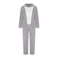 thumbnail image 5 of Onesie Pajamas for Women Butt Flap Sherpa Fleece Hooded Jumpsuit Sexy Deep V Neck Zipper Front Hooded Jumpsuit Comfortable Pajamas, 5 of 6