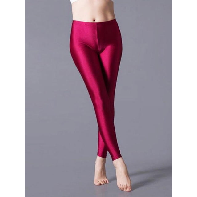 Shiny Pant Leggings Hot Selling Leggings Solid Color Fluorescent Spandex Elasticity