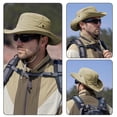 thumbnail image 6 of Men's Outdoor Sun Hat Breathable Fisherman's Hat, Wenini Nylon UPF 50+ Lightweight Shade Cap, Foldable Travel Hat for Hiking Fishing Beach Camping Gardening, Beige, 6 of 7