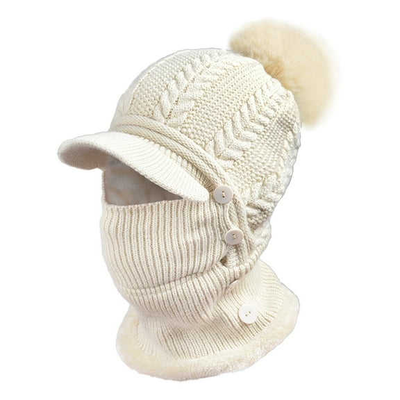 iHPH7 Hooded Scarf for Women Winter Accessories for Women Winter Hats for Women Hat and Scarf Set for Women One Piece Cold Scarf Hats Winter Scarf Gorros De Frio Para Mujeres Beige One Size