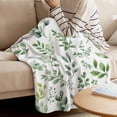 thumbnail image 4 of Fleece Blanket Spring Countryside Green Leaves Blankets, Soft Cozy Warm Flannel Throw Blanket, Farm Plants Blanket for Bed Couch Sofa,50x60In, 4 of 9