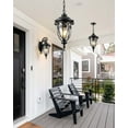 thumbnail image 5 of VIANIS Black Outdoor Pendant Light Lantern, Modern Chandelier with Seed Glass, Outdoor Ceiling Lights for Porch, House, Garden, Entryway, 5 of 10