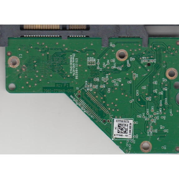 WD30EFRX-68EUZN0, 771945-101 AC, REV P1, WD SATA 3.5 PCB