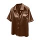thumbnail image 2 of TaTaai Satin Inspired Cardigan Blouse, Women's Short Sleeve Loose Top, Smooth Soft Pullover, Thanksgiving Fall Wear, Holiday Party and Seasonal Attire Gift, 2 of 9