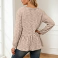 thumbnail image 4 of Tisuna Long Sleeve T-Shirts For Women Lightweight Solid Color Crewneck Tops Ladies Work Office Tees Size Xxl, 4 of 6