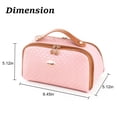 thumbnail image 5 of Makeup Bag for Women Cosmetic Bags Large Capacity Travel Toiletry Bag Make up Organizer Open Flat Portable Pouch with Handle, Khaki, 5 of 5
