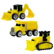 Micro Machines Construction Set Series 1 with Backhoe, Dump Truck & Bulldozer