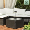 thumbnail image 4 of 12" 1.5W LED Integrated Matte Black Outdoor Table Lamp with Rechargeable Battery and Micro USB Cable, 4 of 9