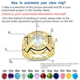 thumbnail image 3 of Ccjcinata Personalized Customizable class rings for men high school graduation rings for men (Sterling Silver - Gold Plated), 3 of 10