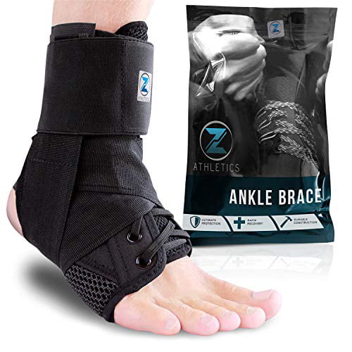 Zenith Ankle Brace, Lace Up Adjustable Support – For Running, Basketball,  Injury Recovery, Sprains! Ankle Wrap for Men, Women, and Children