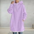 thumbnail image 4 of Lindreshi Womens Full-Zip Hooded Sweatshirt Women's Hoodie Zipper Long Sleeve Sweatshirts Long Coat Tops with Pockets, 4 of 7
