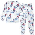 thumbnail image 2 of FORMRS Long Sleeve Top and Pants Pajama Set for Niños 2-Piece Sleepwear, Sizes 18M-8Y, Ice Rink, 2 of 6
