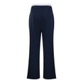 thumbnail image 5 of DHFJKG Women's Striped Casual Suit Pants High Waisted Patchwork Straight Leg Relaxed Fit Pant With Pockets Leisure Trousers, 5 of 8