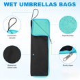 thumbnail image 2 of Uxcell 2-Pack Wet Umbrellas Bags, 12.6x4.9 Inch Portable Waterproof Oxford Cloth Reversible Folding Umbrellas Sleeve Cover [Sky Blue], 2 of 7