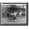 thumbnail image 2 of Historic Framed Print, [Umpire ready to make the call as catcher lunges to apply tag to Washington ball player sliding into home plate during baseball game], 17-7/8" x 21-7/8", 2 of 9