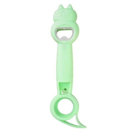 

Bottle Opener | 4 in 1 Multifunctional Bottle Jar Can Opener | Cute Cat Shape Kitchen Corkscrew Tool for Jelly Jars Wine Beer and Others