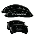 thumbnail image 3 of MGP 4 Caliper Covers Engraved Front Charger Engraved Rear RT Black finish silver ch Fits select: 2016-2019 DODGE CHARGER SXT, 2012-2019 DODGE CHALLENGER SXT, 3 of 6