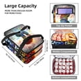 thumbnail image 3 of Brain Double Layered Insulated Refrigerated Lunch Bag with Two Compartments - Large Capacity Hand-Carry Meal Bag, 7.1x11.4x16.1 inches, 3 of 6