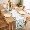 thumbnail image 3 of Sage Green Eucalyptus Table Runner - 72 Inch Long Watercolor Spring Weeping Botanical Cotton and Linen Blended Dress Scarves Farmhouse Table Runner for Kitchen Dining, Coffee Table, 13" x 72", 3 of 8